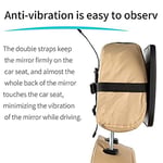 Funbliss Baby Car Mirror Most Stable Backseat Mirror with Premium mat Finish Super Clear PMMA malzeme Mirror-Safe, Secure and Shatterproof,Black araba koltuğu aynası, bebekler için.