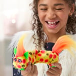 FURBY DJ Furblets Pepp-Oh-Roni Mini Elektronik Peluş Oyuncak, Komik Gerilebilir Ses Efektleri ve Müzik, Furbish, Pizza Renkleri Konuşuyor