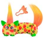 FURBY DJ Furblets Pepp-Oh-Roni Mini Elektronik Peluş Oyuncak, Komik Gerilebilir Ses Efektleri ve Müzik, Furbish, Pizza Renkleri Konuşuyor