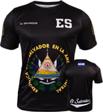 Fury El Salvador Futbol Forması El Salvador Forması Siyah Beyaz El Salvador Gömlek Tüm Salvadorans Erkek/Kadın/Unisex/Hombres, Siyah, S