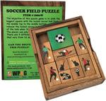 Futbol Sahası Sürgülü Blok Klotski Beyin Teaser Ahşap Bulmaca Hediye Fikir Futbol Oyunu Severler için - IQ Travel Play Game