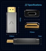 Futurizta Tech USB-C Dişi - HDMI Erkek Adaptör 4k 60Hz