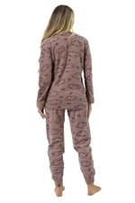 Fwn 5010 Peluş Welsoft Polar Kışlık Yumoş Kadın Pijama Takımı Vizon