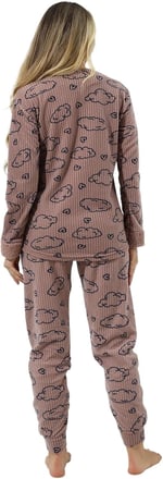 Fwn 5010 Peluş Welsoft Polar Kışlık Yumoş Kadın Pijama Takımı Vizon