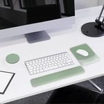 G JGOO Bilek Dayanımlı Ergonomik Fare Altlığı, Jel Klavye Bilek Desteği ve Altlığı, Kaymaz PU Taban Kolay Yazma ve Rahatlama Bilek Ağrısı, Ev, Ofis, Oyun için Bilek Destekli Mouse Pad - Yeşil