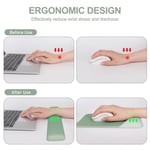 G JGOO Bilek Dayanımlı Ergonomik Fare Altlığı, Jel Klavye Bilek Desteği ve Altlığı, Kaymaz PU Taban Kolay Yazma ve Rahatlama Bilek Ağrısı, Ev, Ofis, Oyun için Bilek Destekli Mouse Pad - Yeşil