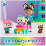 Gabby's Dollhouse, Kitty Care figür seti, 2 kedi figürü ve bebek arabası ile Gabby, 3 yaş ve üzeri
