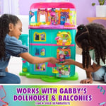 Gabby's Dollhouse, parti odası oyun seti, Gabby ve Marty figürlü kaykay parkı çatı katı odası, mobilya ve aksesuarlar, 3 yaş ve üzeri
