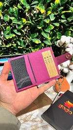 Gaga Deri - Hakiki Deri Erkek-Kadın Fermuarlı,Kancalı Anahtarlıklı Kartlık - Pembe,Şıklığı ve İşlevselliği Buluşturan 8 Adet Kart Kapasiteli Erkek-Kadın Deri Kartlık - 10,5 x 9 cm