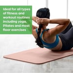 Gaiam Essentials Kalın Yoga Minderi Fitness ve Egzersiz Minderi Kolay Sıkmalı Yoga Minderi Taşıyıcı Kayış, 183 cm U x 61 cm G x 1 cm Kalınlık