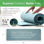 Gaiam Essentials Kalın Yoga Minderi Fitness ve Egzersiz Minderi Kolay Sıkmalı Yoga Minderi Taşıyıcı Kayış, 183 cm U x 61 cm G x 1 cm Kalınlık