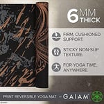Gaiam Yoga Mat - Premium 6mm Print Reversible Extra Thick Non Slip Exercise & Fitness Mat for All Types of Yoga, Pilates & Floor Workouts (68