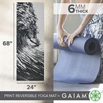 Gaiam Yoga Mat Premium Print Reversible Extra Thick Exercise & Fitness Mat for All Types of Yoga, Pilates & Floor Exercises