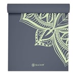 Gaiam Yoga Matı, Her Türlü Yoga, Pilates ve Yer Egzersizleri için, Yüksek Kaliteli, 5 mm, Baskılı, Kalın, Kaymaz, Egzersiz ve Fitness Matı (1,73 m x 61 cm x 5 mm)