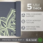 Gaiam Yoga Matı, Her Türlü Yoga, Pilates ve Yer Egzersizleri için, Yüksek Kaliteli, 5 mm, Baskılı, Kalın, Kaymaz, Egzersiz ve Fitness Matı (1,73 m x 61 cm x 5 mm)