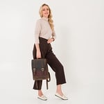 GALATA LEATHER | EL YAPIMI UNISEX DERİ SIRT ÇANTASI - ZAGREB - KAHVERENGİ