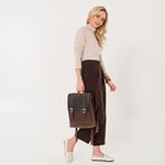 GALATA LEATHER | EL YAPIMI UNISEX DERİ SIRT ÇANTASI - ZAGREB - KAHVERENGİ
