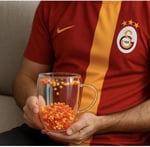 GALATASARAY TARAFTAR KUPASI- HEDİYELİK TARAFTAR KUPA- ÇİFT CİDARLI CAM KUPA