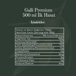 Galli Premium Soğuk Sıkım Natürel Sızma Zeytinyağı 500 Ml - Yeni Hasat