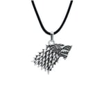 Game Of Thrones Kurt Deri ip Kolye - Gümüş Kaplama - Kadın Erkek Kolye - No:834