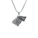 Game Of Thrones Kurt Örme Zincir Kolye - Gümüş Kaplama - Erkek Kadın Kolye - No:1359