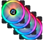 GAMEFORCE 7R Pro Seri (4'lü Set) Rainbow Ledli Sessiz 120mm 12cm Kasa Fanı