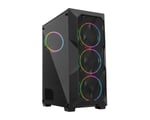 GAMEFORCE GF-8010 COLD 6x120mm Rainbow Fanlı Oyuncu Kasası - Seçenekler: 6x120 mm, 4x120 mm