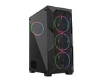 GAMEFORCE GF-8010 COLD 6x120mm Rainbow Fanlı Oyuncu Kasası - Seçenekler: 6x120 mm, 4x120 mm