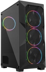 GAMEFORCE GF-8010 COLD 6x120mm Rainbow Fanlı Oyuncu Kasası - Seçenekler: 6x120 mm, 4x120 mm