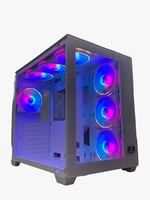 GAMEFORCE LIQUID BEYAZ 7x120mm RGB Fanlı Kumandalı ve Kontrolcülü ATX Oyuncu Bilgisayar Kasası