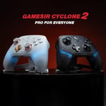 GameSir Cyclone 2 Wireless PC Controller,1000Hz,TMR Joysticks | Hall Effect & Micro 2'si 1 arada Tetikleyiciler, PC/Android/Switch/Switch 2 için Şarj Dock ile PC Oyun Denetleyicisi