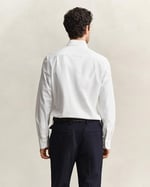 GANT Erkek Beyaz Slim Fit Çizgili Gömlek - Bedenler: S, M, L, XXL, 3XL