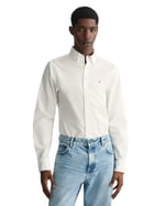 GANT Erkek Beyaz Slim Fit Çizgili Gömlek - Bedenler: S, M, L, XXL, 3XL