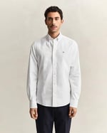 GANT Erkek Beyaz Slim Fit Çizgili Gömlek - Bedenler: S, M, L, XXL, 3XL