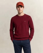 GANT Erkek Bordo Regular Fit Bisiklet Yaka Kazak