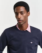GANT Erkek Lacivert Regular Fit Bisiklet Yaka Sweatshirt