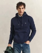 GANT Erkek Lacivert Regular Fit Kapüşonlu Sweatshirt