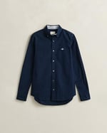GANT Erkek Lacivert Slim Fit Çizgili Logolu Gömlek