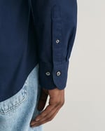 GANT Erkek Lacivert Slim Fit Çizgili Logolu Gömlek