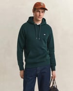 GANT Erkek Yeşil Regular Fit Kapüşonlu Sweatshirt