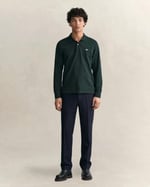 GANT Erkek Yeşil Regular Fit Uzun Kollu Polo