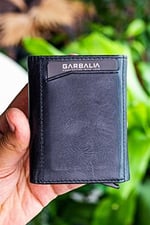 Garbalia Bryant Crazy Deri Mekanizmalı Kartlık Cüzdan Siyah