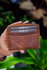 Garbalia Figo Hakiki Deri Unisex Kartlık Cüzdan Taba