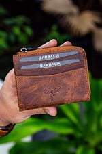 Garbalia Figo Hakiki Deri Unisex Kartlık Cüzdan Taba