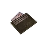 Garbalia Madalyon Crazy Deri Unisex Slim Kartlık Cüzdan Yeşil