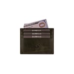 Garbalia Madalyon Crazy Deri Unisex Slim Kartlık Cüzdan Yeşil
