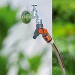 Gardena 2 yollu vana: 26,5 mm (G 3/4 inç) dişli musluk için su dağıtıcı, iki cihazın aynı anda bağlanması için, her iki çıkış ayarlanabilir (938-20)