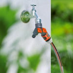 Gardena 2 yollu vana: 26,5 mm (G 3/4 inç) dişli musluk için su dağıtıcı, iki cihazın aynı anda bağlanması için, her iki çıkış ayarlanabilir (938-20)