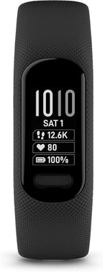 Garmin vívosmart 5 - Ekstra geniş OLED dokunmatik ekranlı fitness takip cihazı, uyku kalitesi ve kalp atış hızı izleme gibi sağlık fonksiyonları. 7 güne kadar pil ömrü, su geçirmez ve acil yardım.