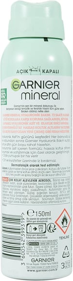 Garnier Mineral Hyaluronik Bakım Sprey Deodorant, 150 ml